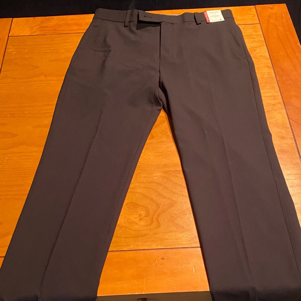 Calvin Klein Charcoal Dress Pants for Men